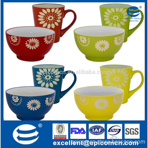 hot sale ceramic mug, promotional ceramic mug, 11oz ceramic cup, and 5inch bowl